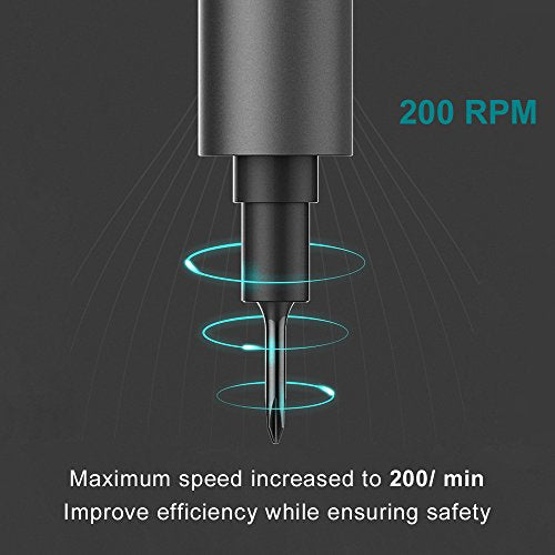 wowstick Lithium Precision Screwdriver wowstick 1F+ With LED Light And Magnetic Mat, Electric Screwdriver Rechargeable Repair Tool kits Including 56 Bits Extend Bar For Most Electronics Devices
