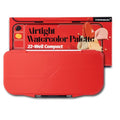 Transon Watercolor Palette Folding with Lid 18wells 2 Mixing Areas and 1 Large Mixing Tray Also for Gouache Acrylic Paint Palette Red Color - color: Red