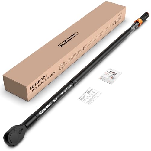 SUZUME 1 Inch Torque Wrench Loud Click (200-1200 Ft.Lb / 271-1627 N.m) - size: 1"
