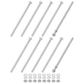 M METERXITY 10-Pack Hex Head Screw Bolt with Nuts Flat & Lock Washers M5x120mm Stainless Steel Bolts and Nuts Kit Fully Threaded Metric Bolt Assortment for Equipment/Machinery - size: M5x120mm
