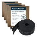 House2Home Upholstery Webbing for Chair & Couch Repair, 3" x 40' Elastic Furniture Webbing Roll, 10% Stretch Replacement Support for Sagging Seat Cushions (Pack of 4) - size: 3" x 40' - 10% Stretch (Pack of 4)