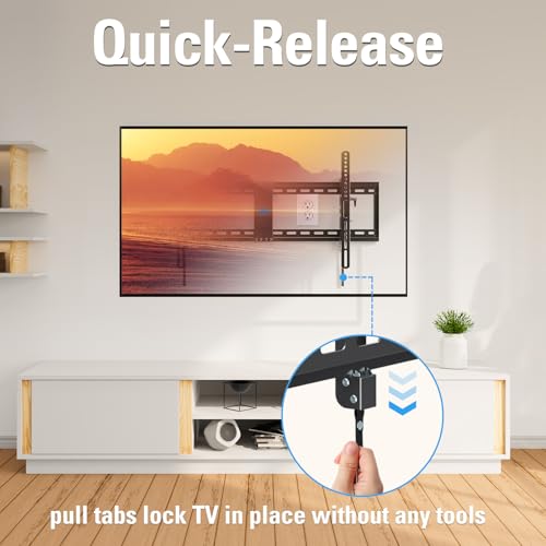 Mounting Dream Advanced Tilt TV Wall Mount for Most 42-90 Inch Flat TV | Universal TV Wall Mount Bracket with Full Extension up to 7 inch, Fits 16", 24", 32" Studs, Max VESA 800x400mm and 120LBS - size: Advanced Tilt for 42"-90" TV & 16"/24"/32" Studs
