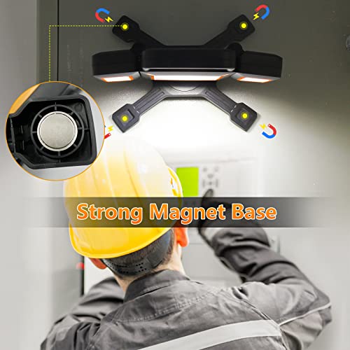 TRESDA 3000LM Rechargeable Work Light, Magnetic LED, Foldable & Portable - style: Magnetic Stand