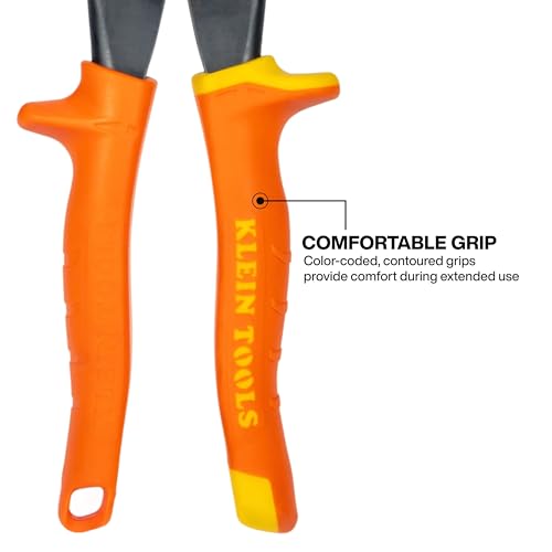 Klein Tools 1302S Aviation Tin Snips, Straight, Long Cut, Heavy Duty Metal Cutting Shears with Forged Steel Blade - style: Long Nose Straight-Cutting