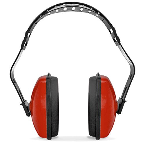 JORESTECH Safety Earmuffs Red Hearing and Ear Sound Suppression Adjustable Headband Lightweight Protection for Construction Sleeping Studying NRR 23dB EM-503 - color: Red