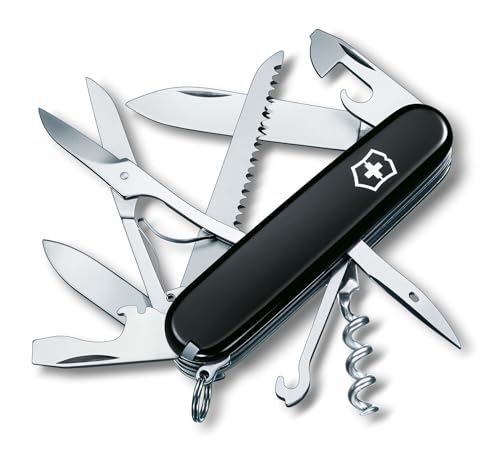 Victorinox Huntsman Swiss Army, 15 Function Pocket Knife, Black - color: Black, style: Single Knife