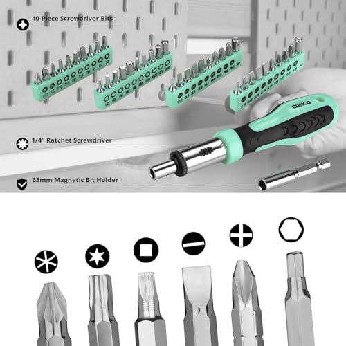 DEKOPRO Tool Set: 228 Piece Home Tool Kit, Household Basic Repair Tool Set Comes with Storage ToolBox, Socket Wrench Set for Car, Hand Tool Box Set for Home - Turquoise - color: Turquoise