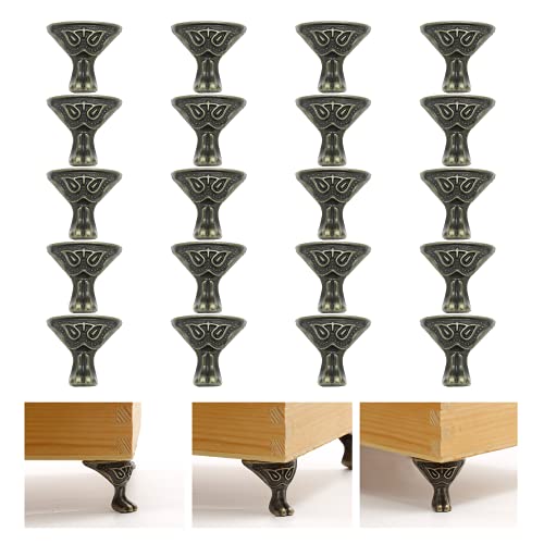 Zorfeter 20 Pcs Antique Brass Box Legs, Style3, Bronze - color: Bronze, size: Style3