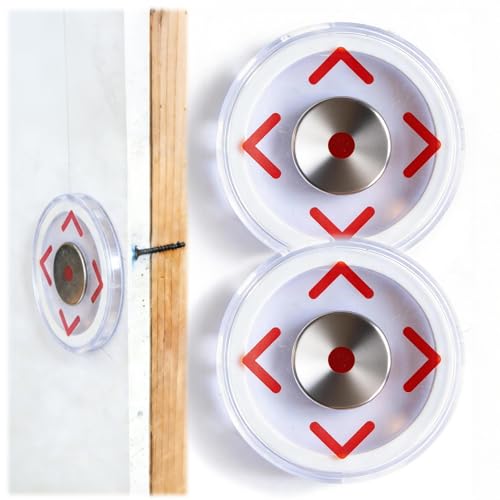 Magnetic Stud Finder, Powerful Magnet Wall Scanner to Locate Screws for Drywall and Wood | Easy to Use | No Batteries Required - Visual Effect with Clear Case- 1 Pack