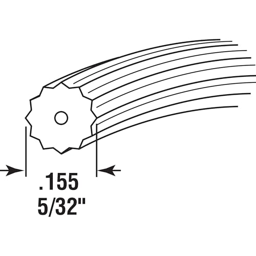 Prime-Line P 7635 Bulk Screen Spline, 0.155-Inch Diameter, 25 ft. Roll, Gray - size: 0.155