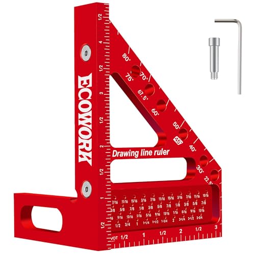 Mini 3D Multi-Angle Measuring Ruler 4.7"x3.54" for Woodworking DIY