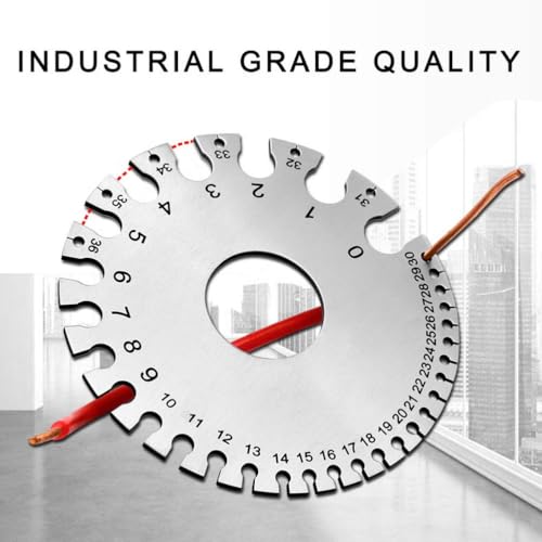 2 Pcs Stainless Steel Thickness Gauges Wire Gauge Measuring Tool - style: Round&Sheet