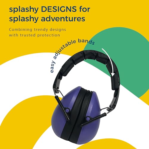BANZ Kidz Earmuffs 2 Years & Older - Loud Noise Cancelling, Size Adjustable - color: Dark Purple