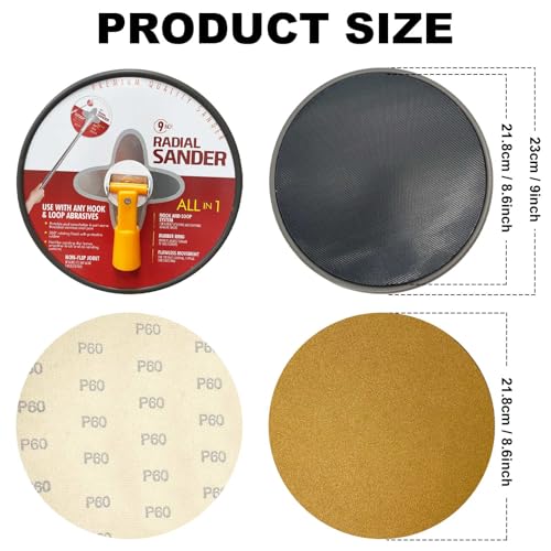 Drywall Sander 9 Inch Radial Round Sander Set - size: 9'' Drywall Sander A Set