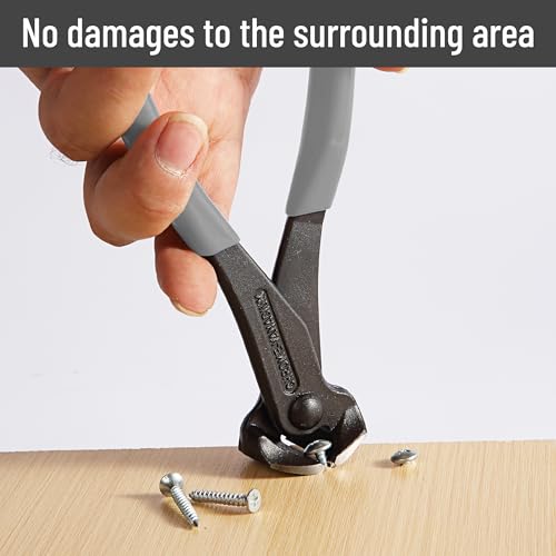 Bates- Nail Puller, 7 Inch, Gray, Nail Remover Tool, Cutting Pliers, Carpenter Tools, Staple Puller, End Cutting Pliers - color: Gray, size: 7", 1 Pack