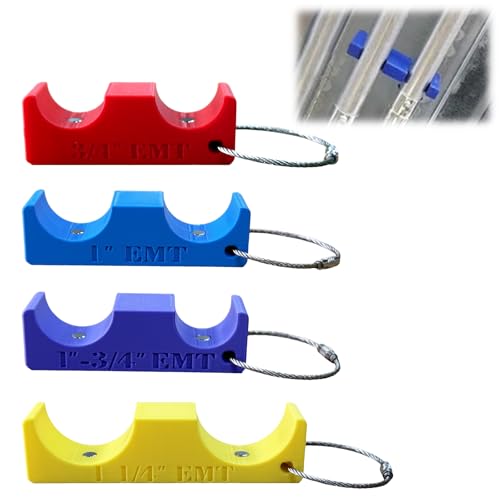 Electrician’s Magnetic Conduit Spacer 4 Set Professional EMT Pipe Spacing Tool Kit (3/4", 1", 1"to3/4", 1 1/4") Strong magnetic electrical spacers,indispensable tool in an electrician's toolbox