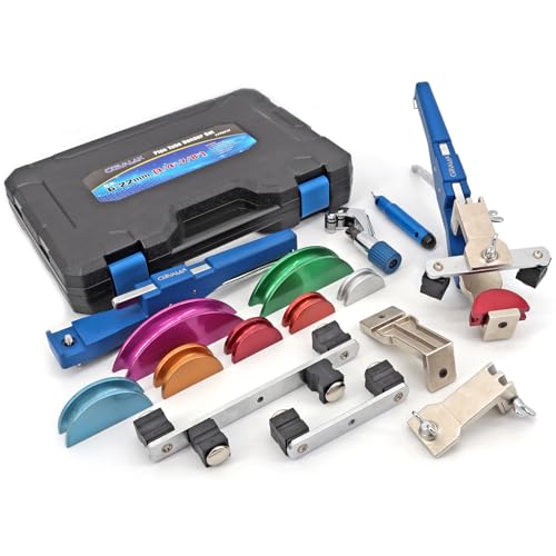 CARVALAX Blue Pipe Tube Bender Set, Reverse Adapters, for 1/4” to 7/8” O.D