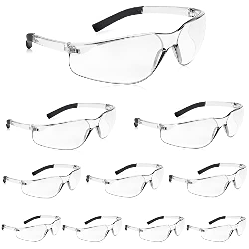 Salfboy 10pack Clear Safety Glasses Ansi Z87.1 Eye Protection Glasses - color: 118-10 Clear