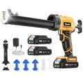 Electric Caulking Gun, Cordless Caulk Gun with 2x 2.0Ah Batteries - color: Yellow