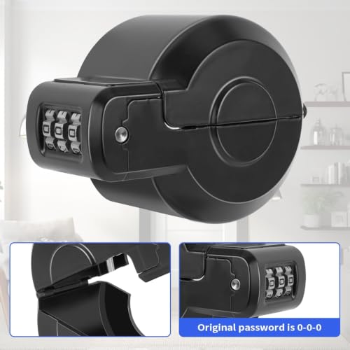 Door Knob Safety Cover Lock Child Proof Door Knob Lockout Device Cover - color: Black