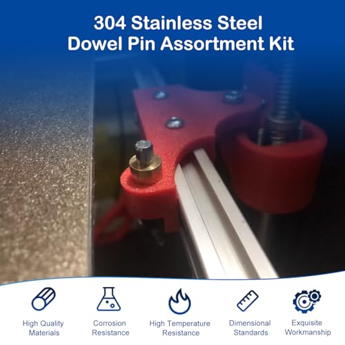 150Pcs Stainless Steel Dowel Pin Assortment Kit, 20 Sizes(M2, M3, M4, M5) - size: M2-M5 Assorted