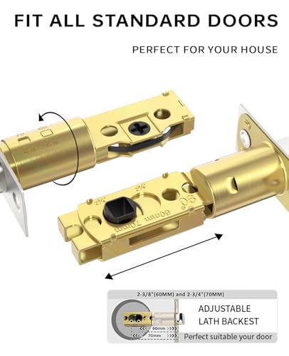 Asidrama 1 Pack Brushed Satin Nickel Passage with Deadbolts - color: Brushed Satin Nickel, size: 1 Pack, style: Passage with Deadbolt