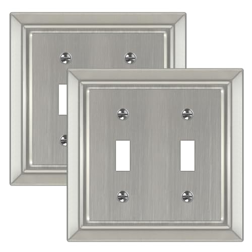 Metal Wall Plate for Electrical Outlets, Applicable to Double Toggle - size: Double Toggle