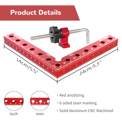 Corner Clamps for Woodworking, 4-Pack 90 Degree Right Angle Clamps - style: 4-Pack