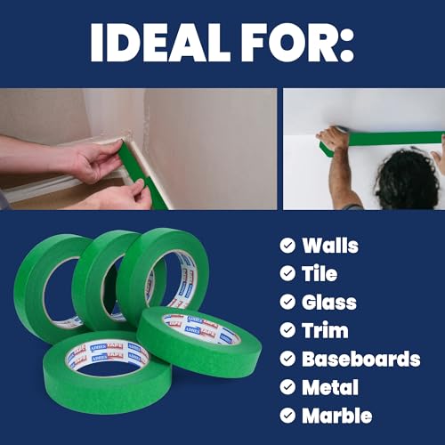 Adhes Green Masking Tape Painters Tape 1 Inch x 55 Yards - size: 1‘’ x 55yds