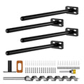 4pcs Wall Shelf Brackets Heavy Duty Floating Shelf Bracket Hidden,Invisible Black Shelving Brackets Decorative Floating Shelf Hardware Heavy Duty,Metal Shelf Support Bracket(10"-4pcs) - size: 10 inch-4pcs