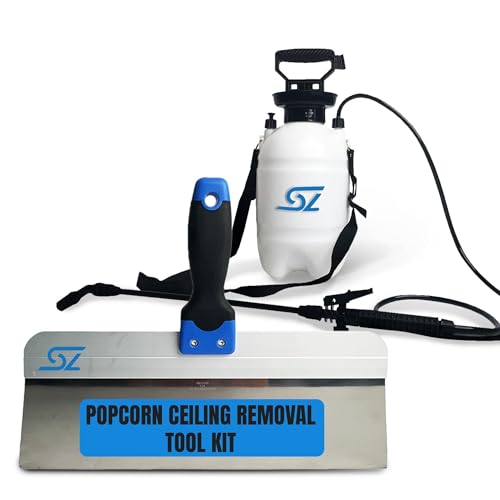 Popcorn Ceiling Removal Tool Kit - 14in Scraper with 1 Gallon Sprayer