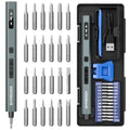 SHARDEN 29 IN 1 Upgraded Mini Electric Screwdriver With 5 Torque(Blue) - color: Upgraded-blue