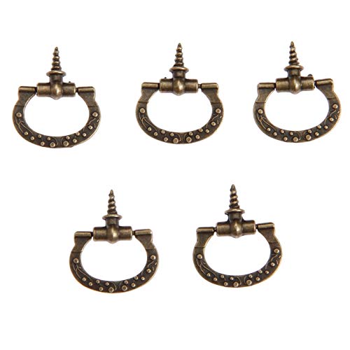 dophee 10Pcs Mini Cabinet Pulls, Self-Tapping Screws Knobs, Antique Bronze - color: Antique Bronze