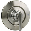 Modoo T2901BN Brushed Nickel Shower Lever Handle Trim Kit, Posi-Temp Valve, 1/2 in Sweat Inlet, NPT Outlet, 2 Ports, Globe Valve, Metal with Nickel Finish, Easy Installation, 1-Year Warranty - color: Brushed Nickel