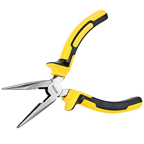 DOWELL Needle Nose Pliers Long Nose Pliers 8 Inch with Wire Cutter for Jewelry Nickel Chromium Steel Construction And Professional Handle - size: 8" Long Nose Pliers