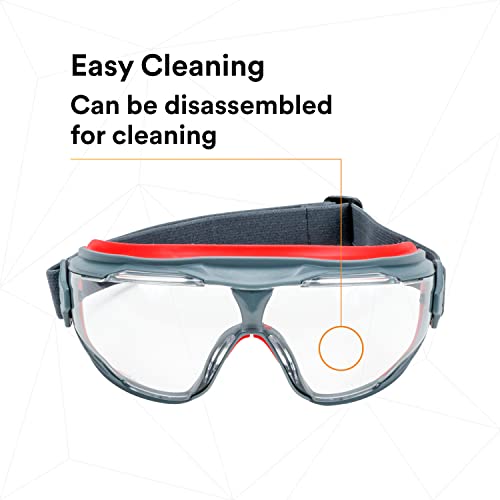 3M Safety Goggles, GoggleGear 500 Series, Scotchgard Anti-Fog Clear Lens - size: One Size