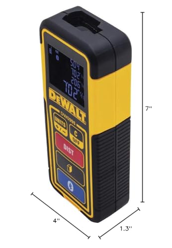 DEWALT Laser Measure Tool/Distance Meter, 100-Feet with Bluetooth (DW099S)