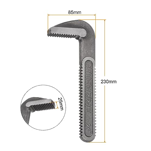 HARFINGTON Pipe Wrench Hook Jaw 24" Plumbing Wrench Replacement Jaws Carbon Steel for 24" Adjustable Wrench - size: 24"