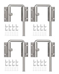 Sliding Door Loop Lock, Security U-Bolt Locks, Silver-4PCS - color: Silver-4PCS