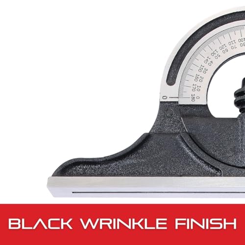 Starrett Protractor Head, for Combination Squares - color: Black Wrinkle