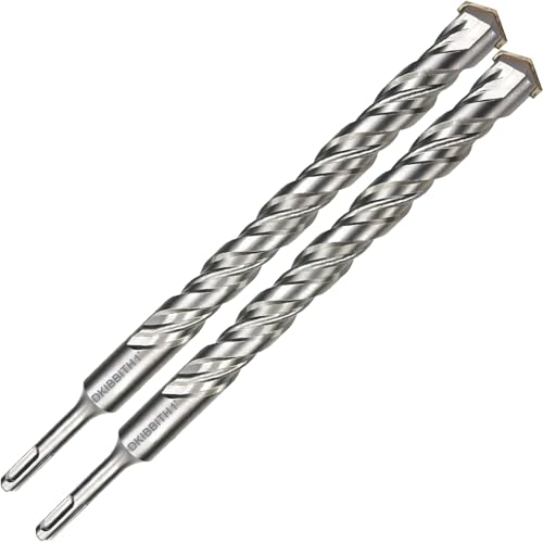 2-Pack SDS Plus Masonry Drill Bits 1Inch x 12 Inch Long Rotary Hammer Drill Bits Carbide Tipped for Concrete Brick Cement Stone Block. - size: 2 Pcs 1", style: 12"
