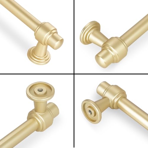 10 Pack Brushed Gold Cabinet Pulls 10 Inch(254mm) Kitchen Cabinet Handles Cabinet Hardware for Drawer Pulls - color: Brushed Gold, size: 10" Hole Center(254mm)