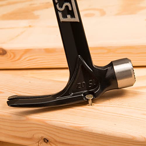 ESTWING Ultra Series Hammer, 15oz Smooth Face, Black Grip, EB-15S - size: 15 oz, style: Smooth Face