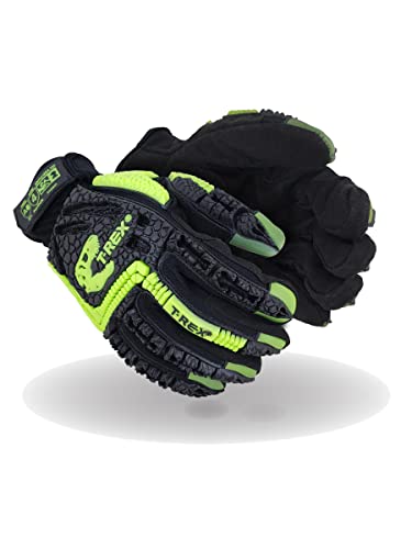 MAGID T-REX Windstorm Series ANSI A6 Syntec Palm Impact Gloves, 1 Pair, Size 9/Large, TRX742 - size: 9/L, style: 1 Pair