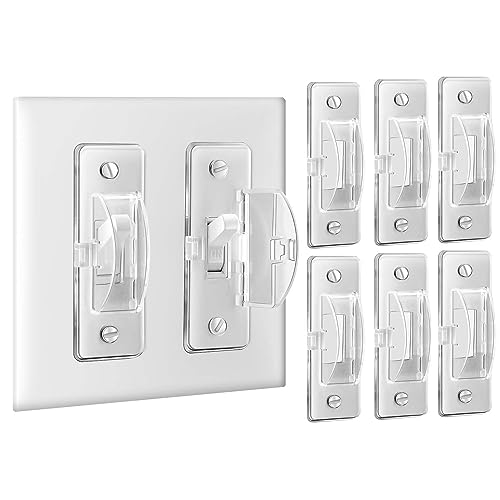 Clear Child Proof Light Switch Cover Guard - 6 Pack - size: 6 Pack