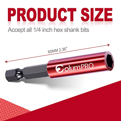 20PCS 1/4" Strong Magnetic Extension Bit Holder,Hex Shank S2 Steel Magnetic,Screwdriver Extension,Quick-Change Hex Shank Set - size: 20PCS