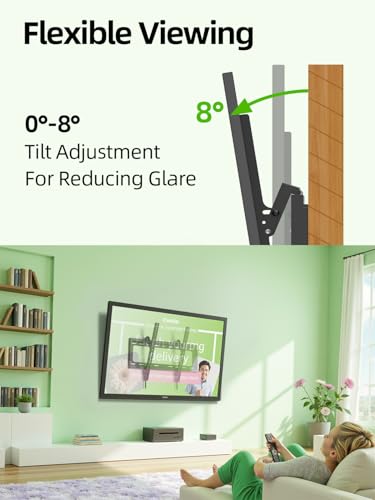 USX MOUNT Low Profile Tilt TV Wall Mount for 26-60 Inch TVs up to 99lbs - size: 26-60 inch