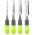 4 Pcs Wood Chisel Set for Woodworking (1/4", 1/2", 3/4", 1")