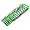 OEMTOOLS 23117 3/8" Drive Portable Magnetic Socket Organizer Tray, Magnetic Socket Holders Organizers For Tool Box, Shop, Or Garage, Holds Up To 28 Tools, Metric/SAE, Green - style: 3/8 Inch Drive