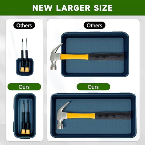 Tool Box Organizer Tray, 60 PCS & 5 Sizes, Blue and Green - color: Blue & Green: 60 PCS